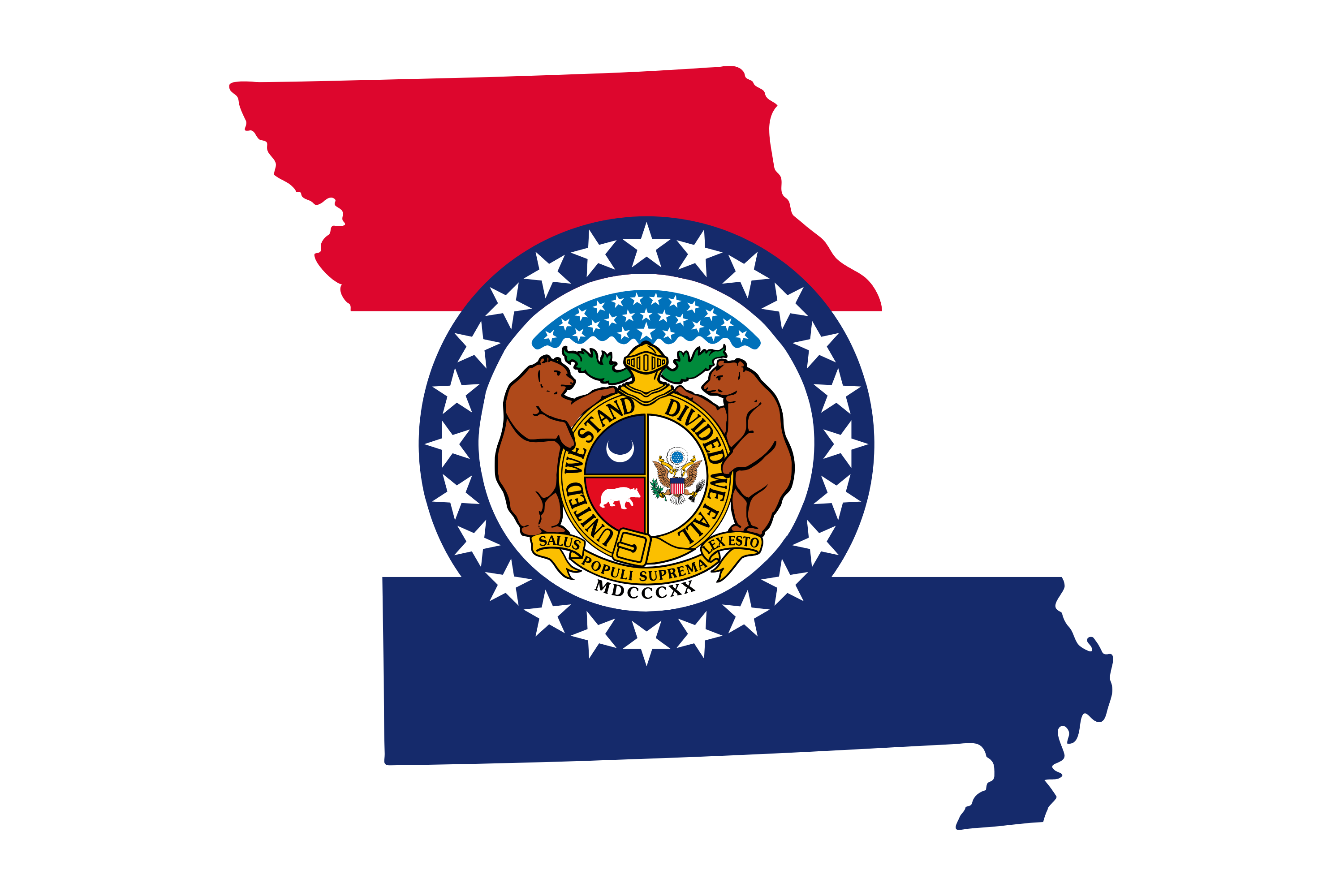 Missouri state outline with ROCS branding